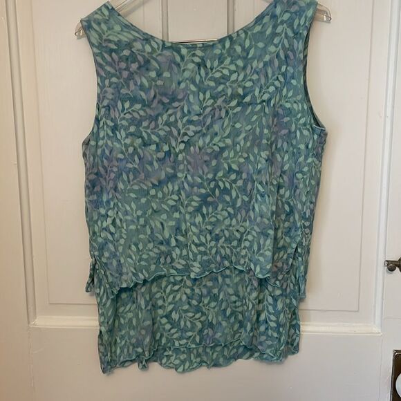Lost River clothing company sleeveless blue green top/tank - Picture 2 of 7